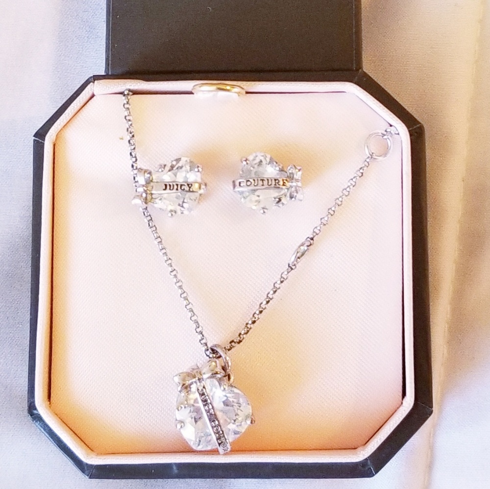 Juicy Couture wishs'  heart necklace/earrings